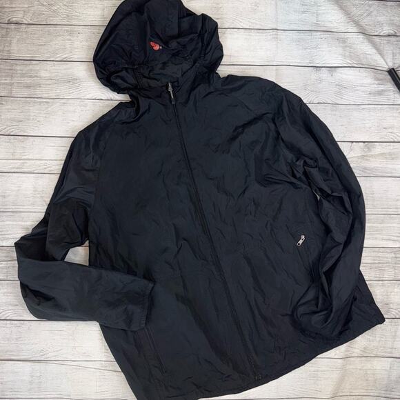 ELEVATE Sports Men's Banos Full Zip Hooded Lightweight Jacket Black Size XL - Picture 3 of 8